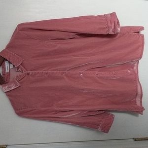 Coldwater Creek pink velour blouse